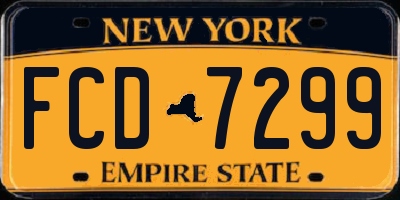 NY license plate FCD7299