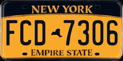 NY license plate FCD7306
