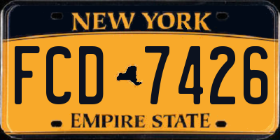 NY license plate FCD7426
