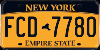 NY license plate FCD7780