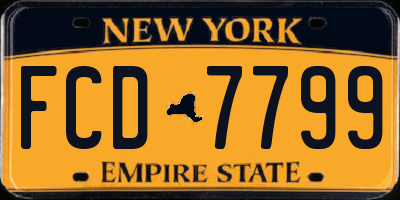 NY license plate FCD7799