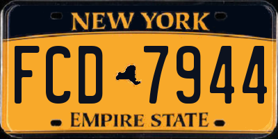 NY license plate FCD7944