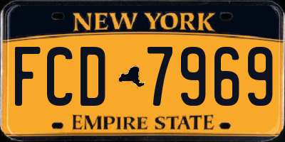 NY license plate FCD7969
