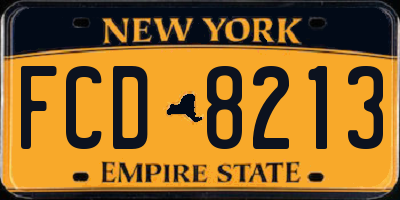 NY license plate FCD8213