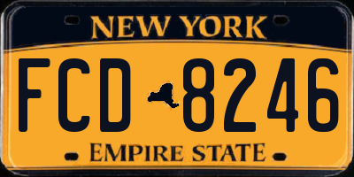 NY license plate FCD8246