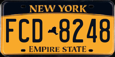 NY license plate FCD8248