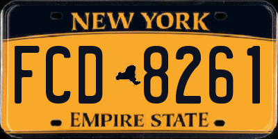 NY license plate FCD8261