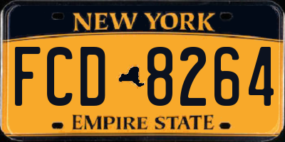 NY license plate FCD8264