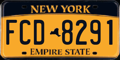 NY license plate FCD8291