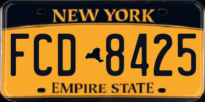 NY license plate FCD8425