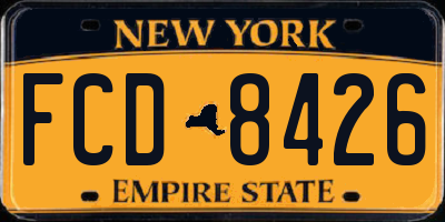 NY license plate FCD8426
