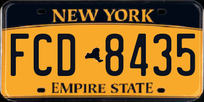 NY license plate FCD8435