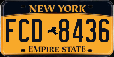 NY license plate FCD8436