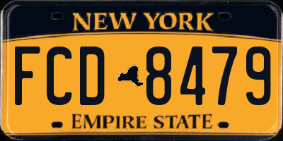 NY license plate FCD8479
