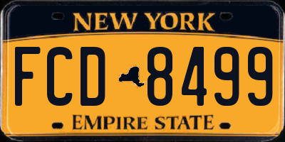 NY license plate FCD8499
