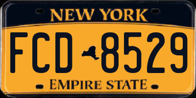 NY license plate FCD8529