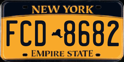 NY license plate FCD8682