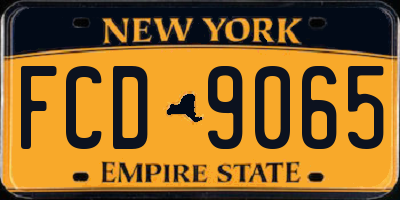 NY license plate FCD9065
