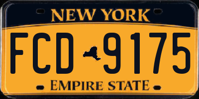 NY license plate FCD9175