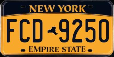 NY license plate FCD9250