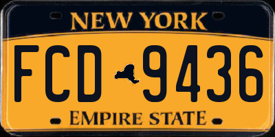 NY license plate FCD9436