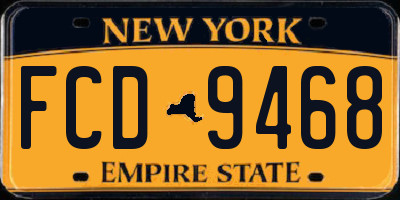 NY license plate FCD9468