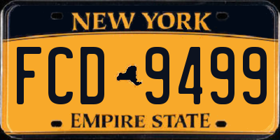 NY license plate FCD9499