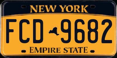 NY license plate FCD9682