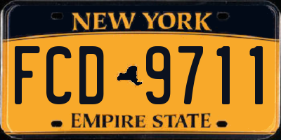 NY license plate FCD9711