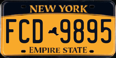 NY license plate FCD9895