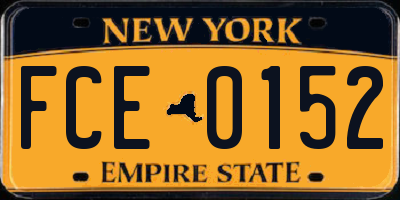 NY license plate FCE0152