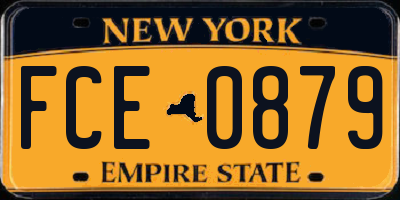NY license plate FCE0879