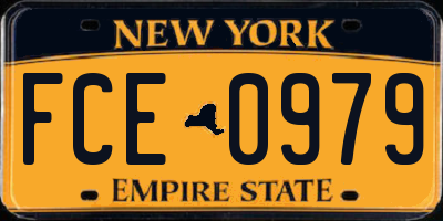 NY license plate FCE0979