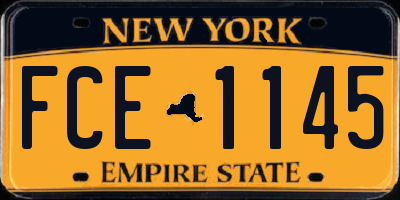NY license plate FCE1145