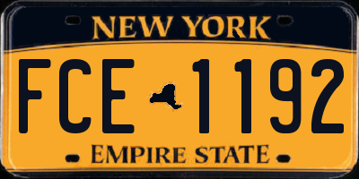 NY license plate FCE1192