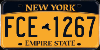 NY license plate FCE1267