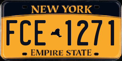 NY license plate FCE1271