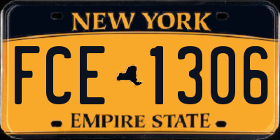 NY license plate FCE1306