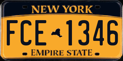 NY license plate FCE1346