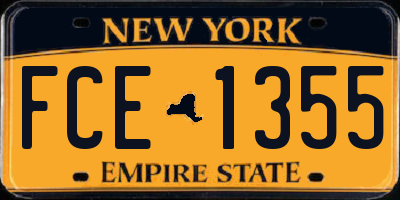 NY license plate FCE1355