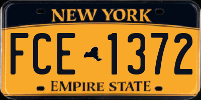 NY license plate FCE1372