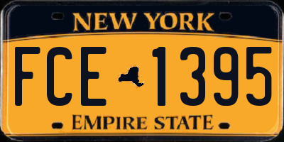 NY license plate FCE1395