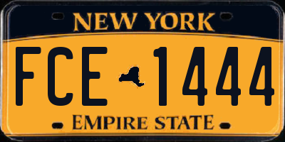 NY license plate FCE1444