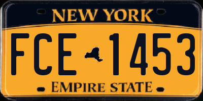 NY license plate FCE1453