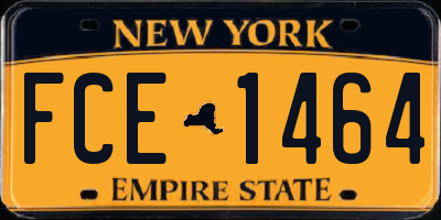 NY license plate FCE1464