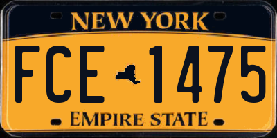 NY license plate FCE1475
