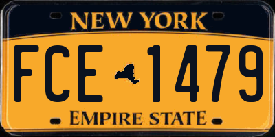 NY license plate FCE1479