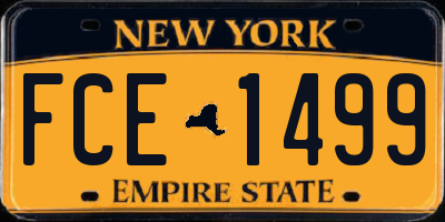 NY license plate FCE1499