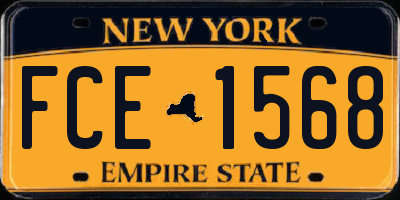 NY license plate FCE1568
