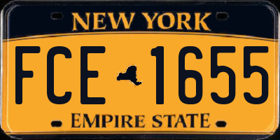 NY license plate FCE1655